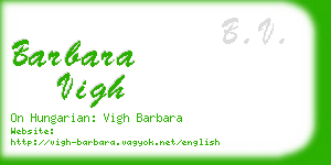 barbara vigh business card